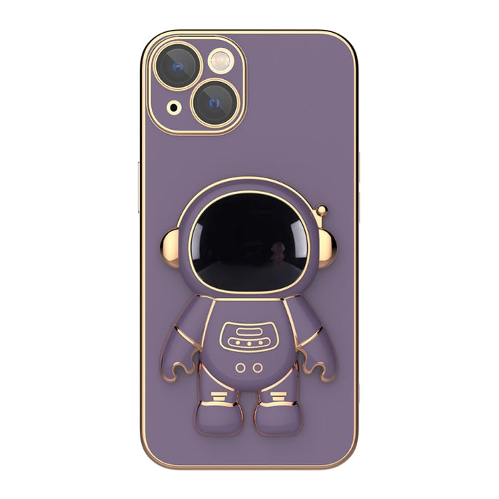 Estuche para teléfono con soporte de astronauta enchapado