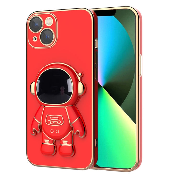 Estuche para teléfono con soporte de astronauta enchapado