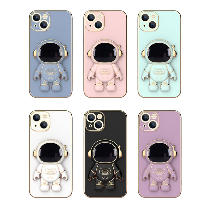 Estuche para teléfono con soporte de astronauta enchapado