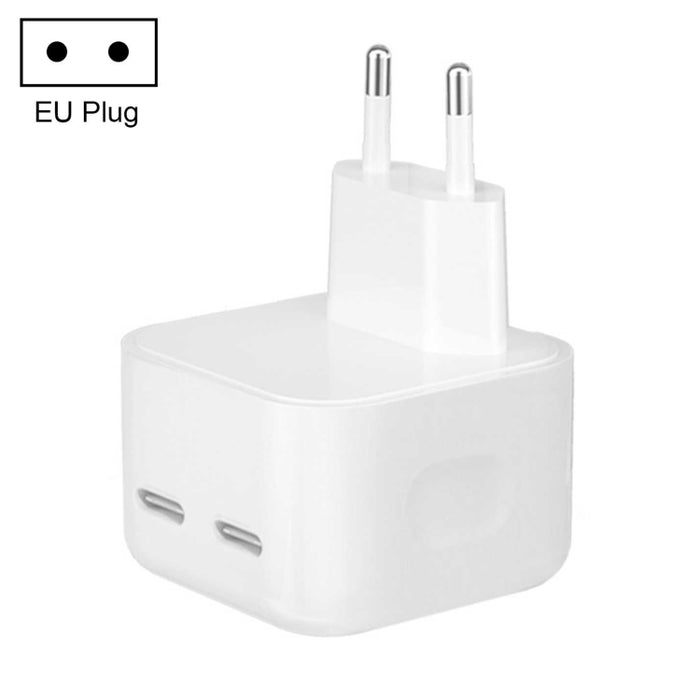Cargador de puertos doble USB-C/Tipo-C PD de 50 W