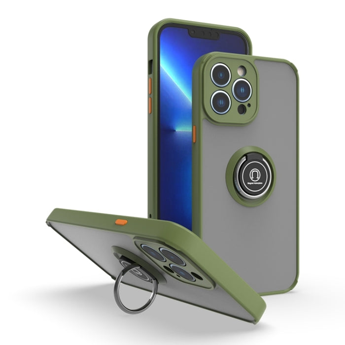 Funda para teléfono Q Shadow 1 Series TPU + PC con soporte para anillo