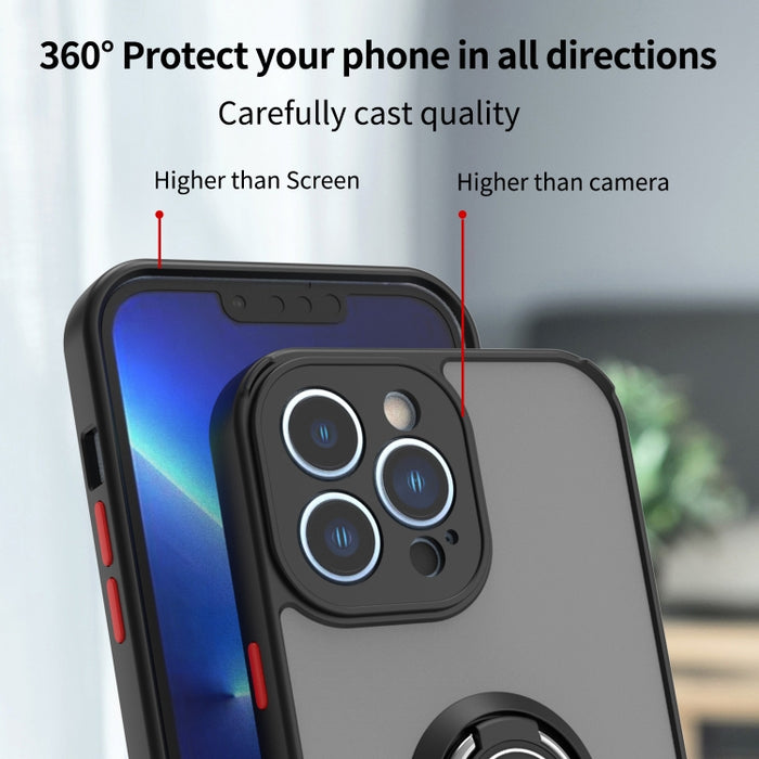 Funda para teléfono Q Shadow 1 Series TPU + PC con soporte para anillo