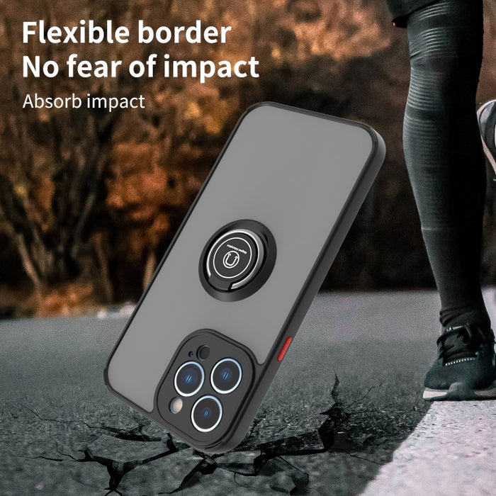 Funda para teléfono Q Shadow 1 Series TPU + PC con soporte para anillo