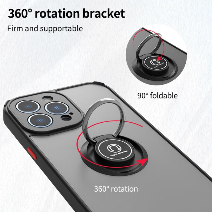Funda para teléfono Q Shadow 1 Series TPU + PC con soporte para anillo