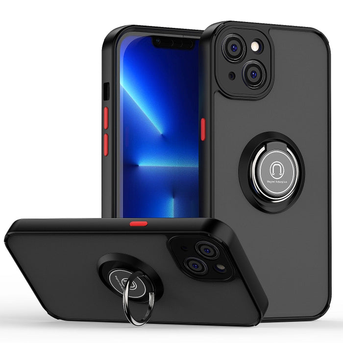 Funda para teléfono Q Shadow 1 Series TPU + PC con soporte para anillo