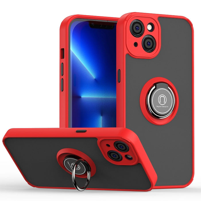 Funda para teléfono Q Shadow 1 Series TPU + PC con soporte para anillo