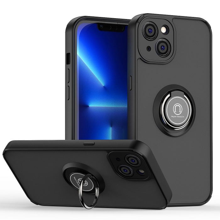 Funda para teléfono Q Shadow 1 Series TPU + PC con soporte para anillo