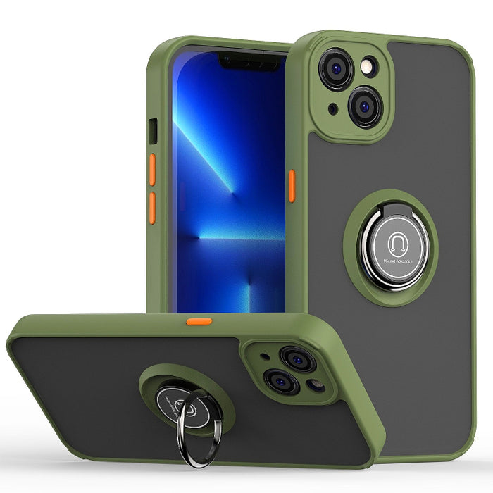 Funda para teléfono Q Shadow 1 Series TPU + PC con soporte para anillo