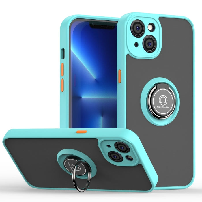 Funda para teléfono Q Shadow 1 Series TPU + PC con soporte para anillo