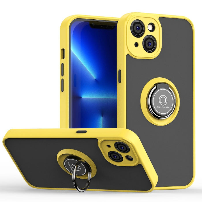 Funda para teléfono Q Shadow 1 Series TPU + PC con soporte para anillo