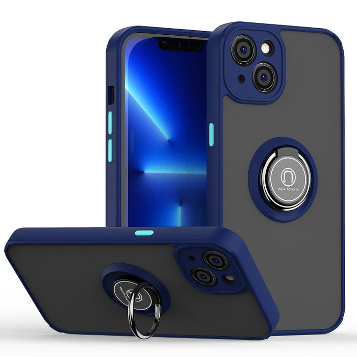 Funda para teléfono Q Shadow 1 Series TPU + PC con soporte para anillo