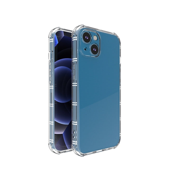 Estuche protector transparente de TPU anticaída de doble hueso de lado recto