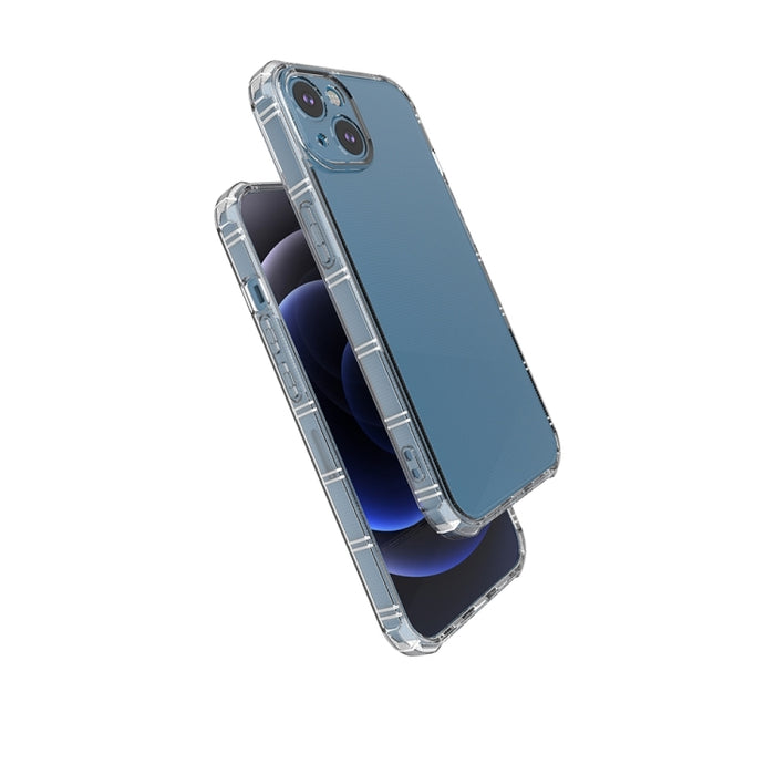 Estuche protector transparente de TPU anticaída de doble hueso de lado recto