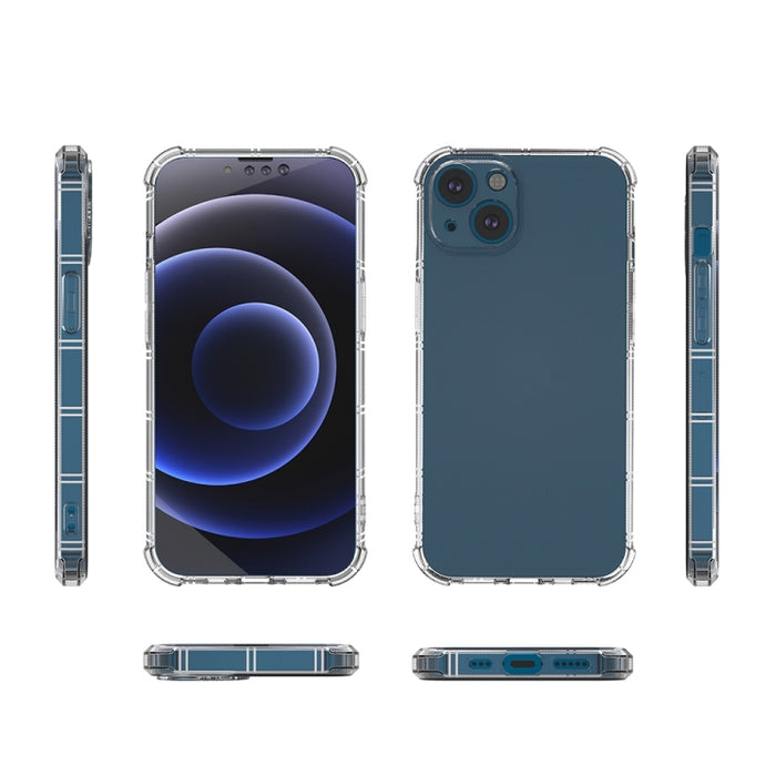 Estuche protector transparente de TPU anticaída de doble hueso de lado recto