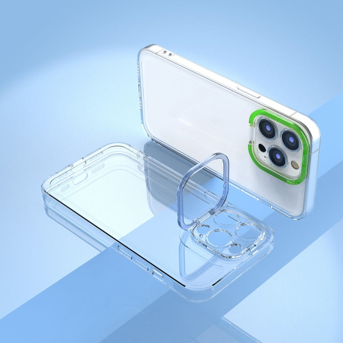 Estuche transparente para teléfono a prueba de golpes con soporte invisible