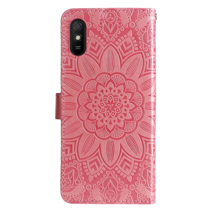 Estuche para teléfono de cuero con estampado de girasol en relieve, For Xiaomi Redmi 9A, For Xiaomi Redmi 9C / 10A, For Xiaomi Redmi 10C 4G, For Xiaomi Redmi K40 / K40 Pro / Xiaomi Poco F1, For Xiaomi Redmi K50 Gaming 5G, For Xiaomi Redmi Note 10 Pro 5...