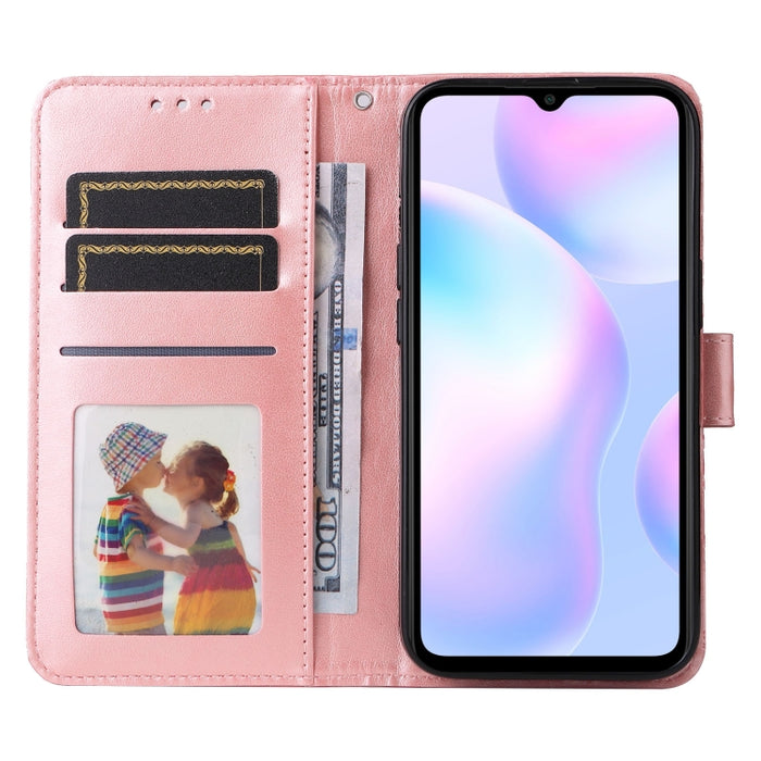 Estuche para teléfono de cuero con estampado de girasol en relieve, For Xiaomi Redmi 9A, For Xiaomi Redmi 9C / 10A, For Xiaomi Redmi 10C 4G, For Xiaomi Redmi K40 / K40 Pro / Xiaomi Poco F1, For Xiaomi Redmi K50 Gaming 5G, For Xiaomi Redmi Note 10 Pro 5...
