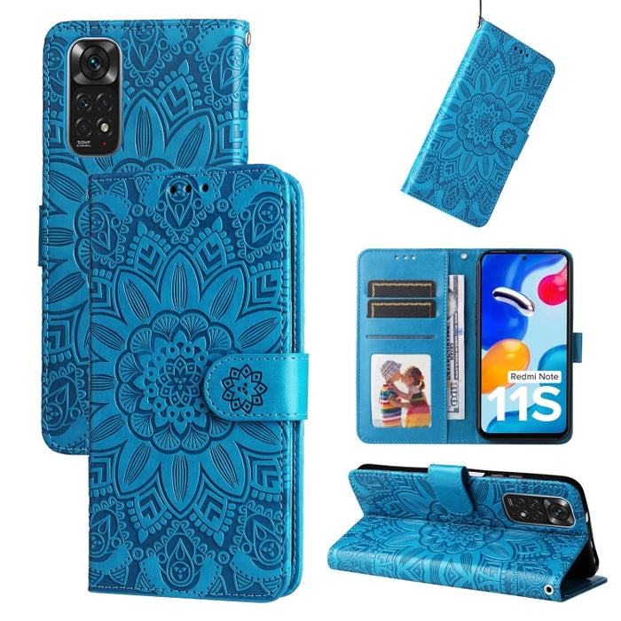 Estuche para teléfono de cuero con estampado de girasol en relieve, For Xiaomi Redmi 9A, For Xiaomi Redmi 9C / 10A, For Xiaomi Redmi 10C 4G, For Xiaomi Redmi K40 / K40 Pro / Xiaomi Poco F1, For Xiaomi Redmi K50 Gaming 5G, For Xiaomi Redmi Note 10 Pro 5...
