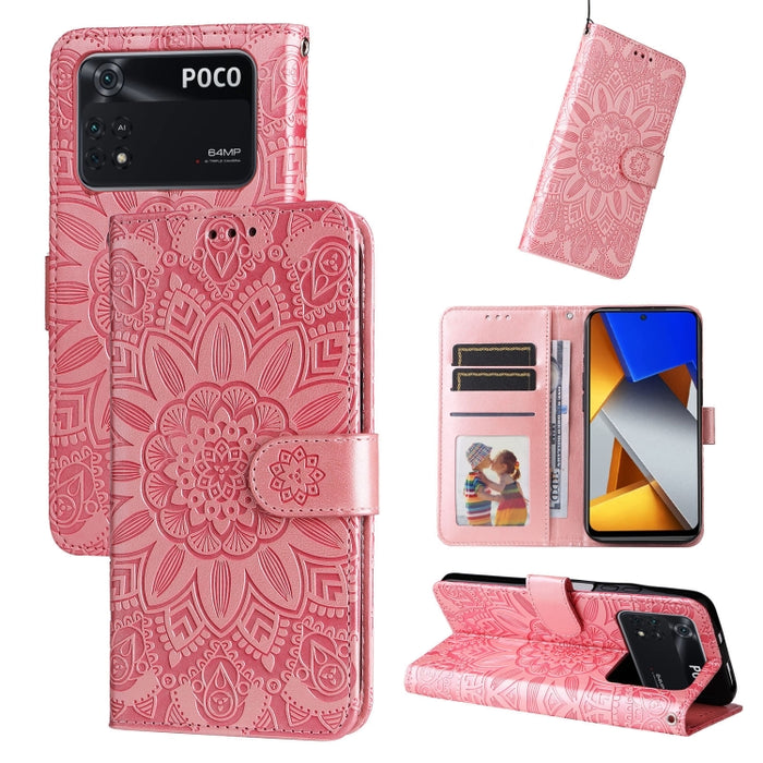 Estuche para teléfono de cuero con estampado de girasol en relieve, For Xiaomi Redmi 9A, For Xiaomi Redmi 9C / 10A, For Xiaomi Redmi 10C 4G, For Xiaomi Redmi K40 / K40 Pro / Xiaomi Poco F1, For Xiaomi Redmi K50 Gaming 5G, For Xiaomi Redmi Note 10 Pro 5...
