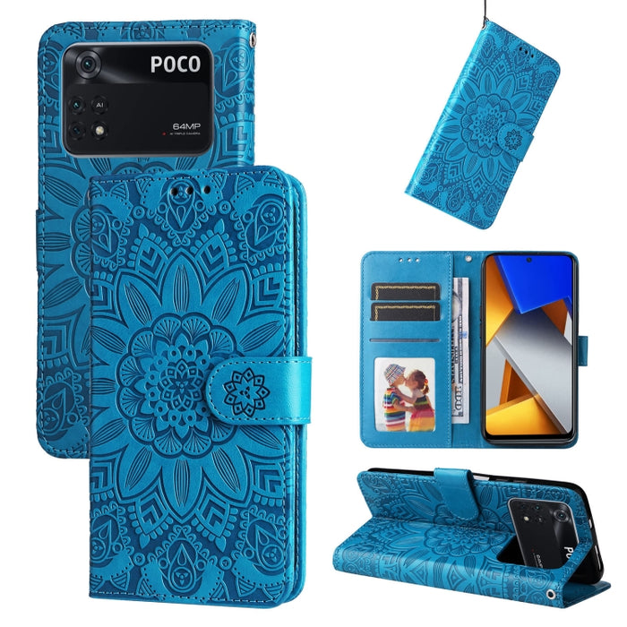 Estuche para teléfono de cuero con estampado de girasol en relieve, For Xiaomi Redmi 9A, For Xiaomi Redmi 9C / 10A, For Xiaomi Redmi 10C 4G, For Xiaomi Redmi K40 / K40 Pro / Xiaomi Poco F1, For Xiaomi Redmi K50 Gaming 5G, For Xiaomi Redmi Note 10 Pro 5...