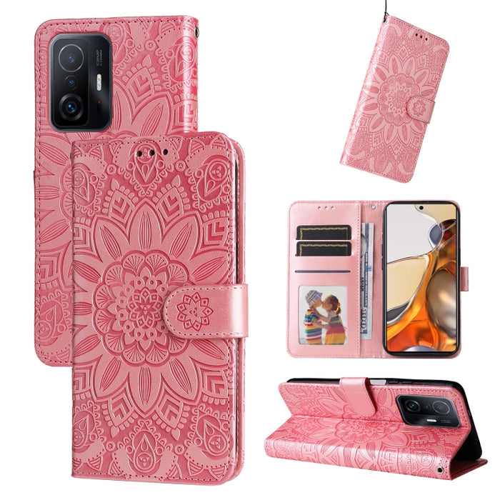 Estuche para teléfono de cuero con estampado de girasol en relieve, For Xiaomi Redmi 9A, For Xiaomi Redmi 9C / 10A, For Xiaomi Redmi 10C 4G, For Xiaomi Redmi K40 / K40 Pro / Xiaomi Poco F1, For Xiaomi Redmi K50 Gaming 5G, For Xiaomi Redmi Note 10 Pro 5...