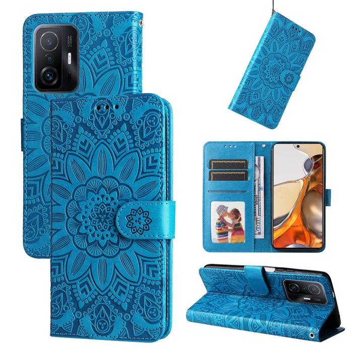 Estuche para teléfono de cuero con estampado de girasol en relieve, For Xiaomi Redmi 9A, For Xiaomi Redmi 9C / 10A, For Xiaomi Redmi 10C 4G, For Xiaomi Redmi K40 / K40 Pro / Xiaomi Poco F1, For Xiaomi Redmi K50 Gaming 5G, For Xiaomi Redmi Note 10 Pro 5...