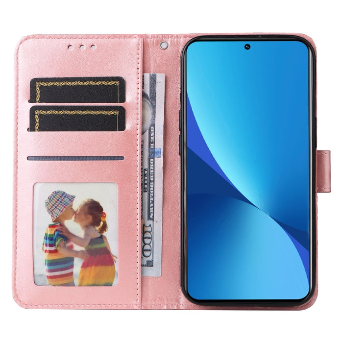 Estuche para teléfono de cuero con estampado de girasol en relieve, For Xiaomi 12 Lite, For Xiaomi 12 Pro, For Xiaomi 12 / 12X, For Xiaomi Poco M3 / Redmi 9T / Redmi 9 Power, For Xiaomi Poco X3 NFC