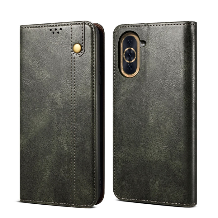 Caja de teléfono de cuero con textura de caballo loco de cera de aceite, For vivo S15 Pro, For vivo S15, For Huawei Nova 10 4G, For Xiaomi Poco C40 Global, For Xiaomi 12S Ultra, For Xiaomi M4 5G