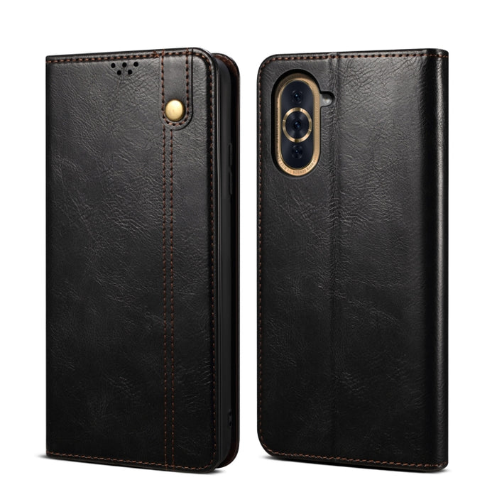 Caja de teléfono de cuero con textura de caballo loco de cera de aceite, For vivo S15 Pro, For vivo S15, For Huawei Nova 10 4G, For Xiaomi Poco C40 Global, For Xiaomi 12S Ultra, For Xiaomi M4 5G