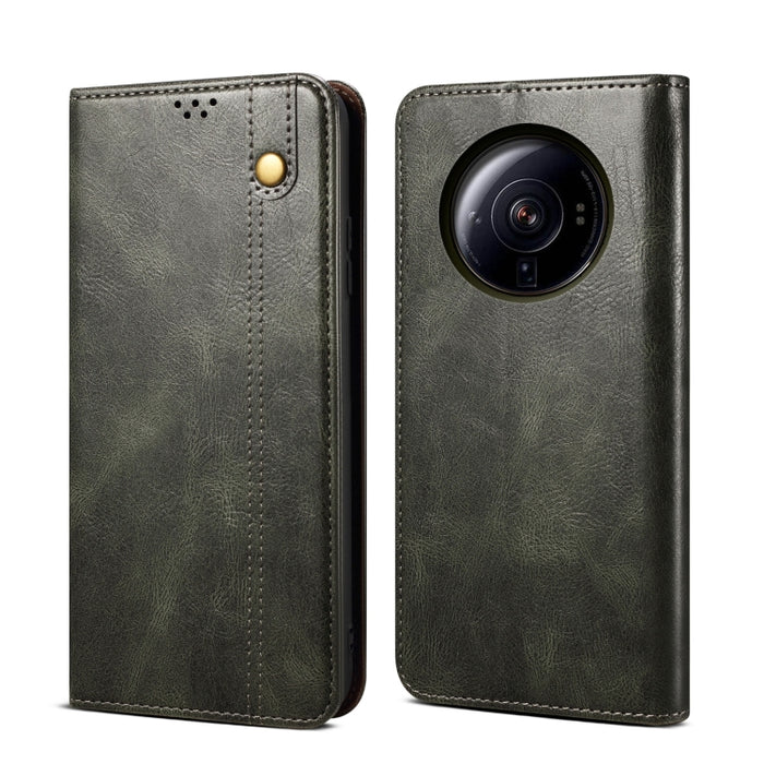 Caja de teléfono de cuero con textura de caballo loco de cera de aceite, For vivo S15 Pro, For vivo S15, For Huawei Nova 10 4G, For Xiaomi Poco C40 Global, For Xiaomi 12S Ultra, For Xiaomi M4 5G