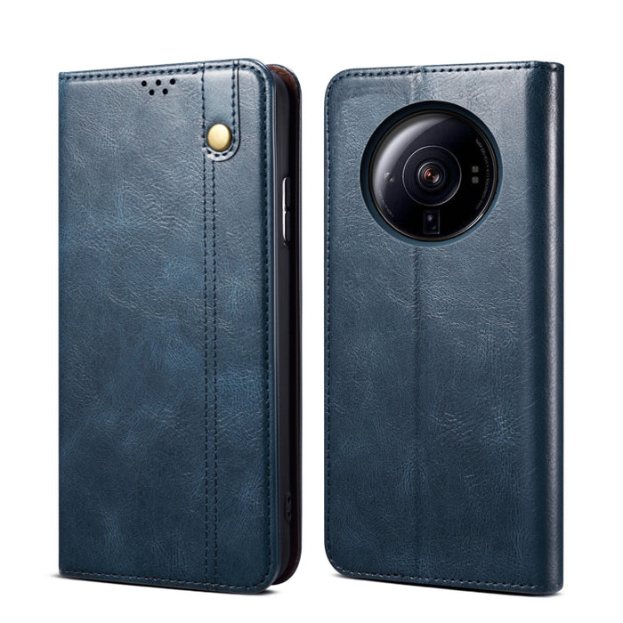 Caja de teléfono de cuero con textura de caballo loco de cera de aceite, For vivo S15 Pro, For vivo S15, For Huawei Nova 10 4G, For Xiaomi Poco C40 Global, For Xiaomi 12S Ultra, For Xiaomi M4 5G