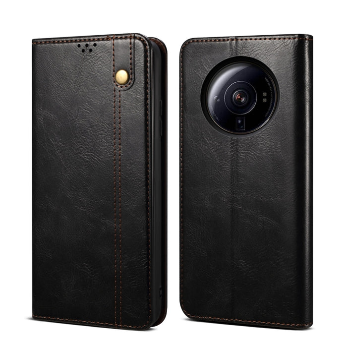 Caja de teléfono de cuero con textura de caballo loco de cera de aceite, For vivo S15 Pro, For vivo S15, For Huawei Nova 10 4G, For Xiaomi Poco C40 Global, For Xiaomi 12S Ultra, For Xiaomi M4 5G