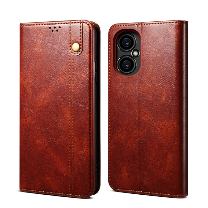Caja de teléfono de cuero con textura de caballo loco de cera de aceite, For vivo S15 Pro, For vivo S15, For Huawei Nova 10 4G, For Xiaomi Poco C40 Global, For Xiaomi 12S Ultra, For Xiaomi M4 5G
