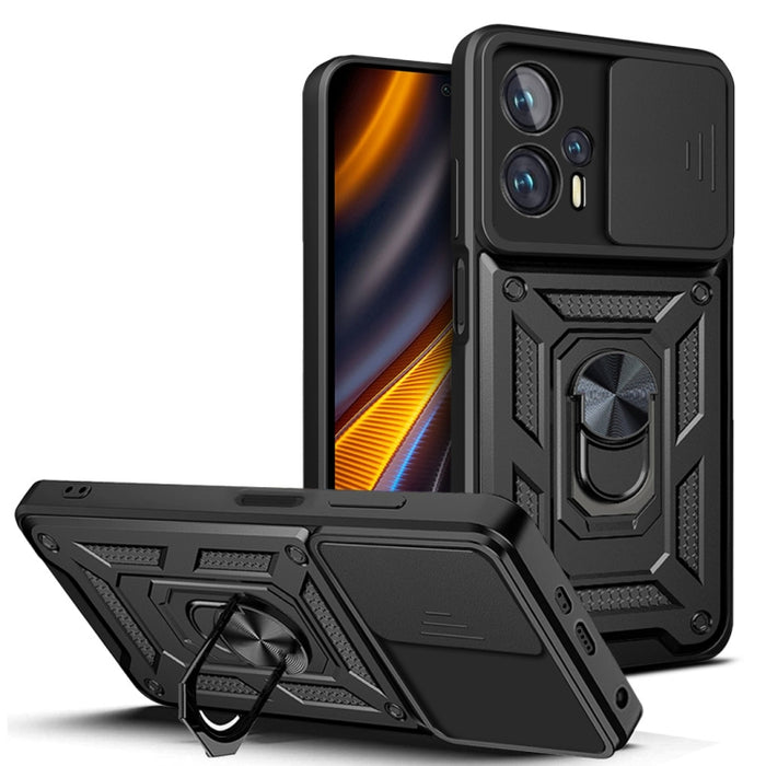 Funda de teléfono con diseño de cámara deslizante TPU + PC, For Xiaomi Poco X4 GT, For Xiaomi 12 Lite