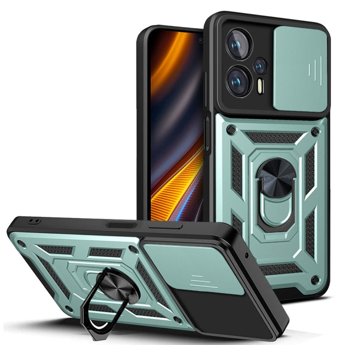 Funda de teléfono con diseño de cámara deslizante TPU + PC, For Xiaomi Poco X4 GT, For Xiaomi 12 Lite