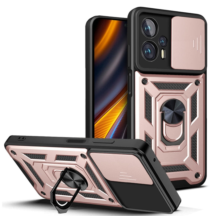 Funda de teléfono con diseño de cámara deslizante TPU + PC, For Xiaomi Poco X4 GT, For Xiaomi 12 Lite