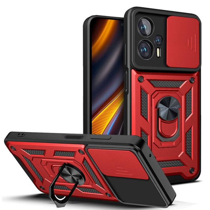 Funda de teléfono con diseño de cámara deslizante TPU + PC, For Xiaomi Poco X4 GT, For Xiaomi 12 Lite