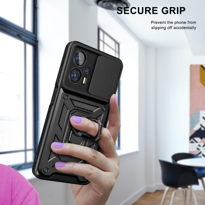 Funda de teléfono con diseño de cámara deslizante TPU + PC, For Xiaomi Poco X4 GT, For Xiaomi 12 Lite