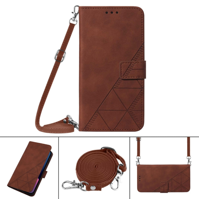 Estuche para teléfono de cuero con tapa en relieve 3D Crossbody, For iPhone 14, For iPhone 14 Plus, For iPhone 14 Pro, For iPhone 14 Pro Max