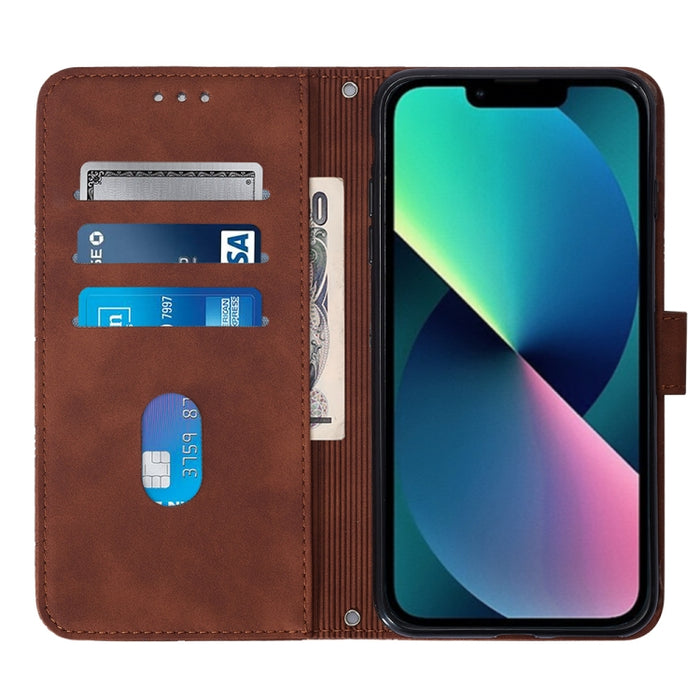 Estuche para teléfono de cuero con tapa en relieve 3D Crossbody, For iPhone 14, For iPhone 14 Plus, For iPhone 14 Pro, For iPhone 14 Pro Max