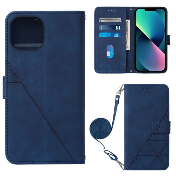 Estuche para teléfono de cuero con tapa en relieve 3D Crossbody, For iPhone 14, For iPhone 14 Plus, For iPhone 14 Pro, For iPhone 14 Pro Max
