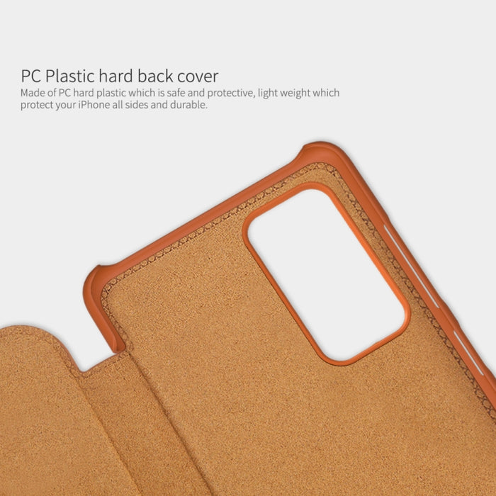 Estuche para teléfono de cuero con textura de caballo loco de la serie QIN de NILLKIN, For Xiaomi Redmi Note 11T Pro/11T Pro+ 5G/Poco X4 GT 5G