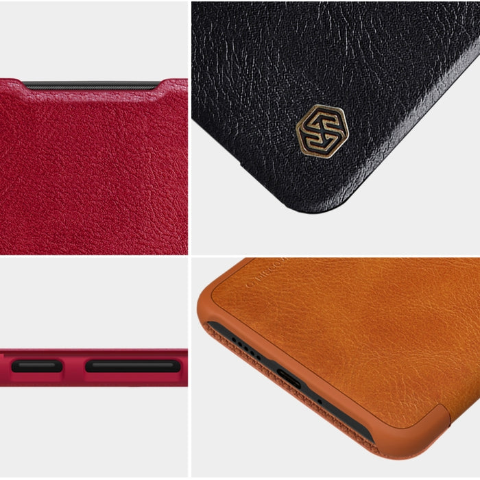 Estuche para teléfono de cuero con textura de caballo loco de la serie QIN de NILLKIN, For Xiaomi Redmi Note 11T Pro/11T Pro+ 5G/Poco X4 GT 5G