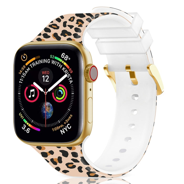 Banda de reloj de impresión en color con hebilla cuadrada para Apple Watch Series