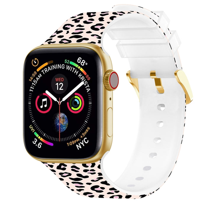 Banda de reloj de impresión en color con hebilla cuadrada para Apple Watch Series