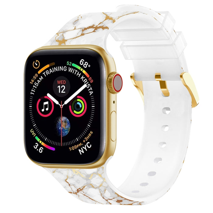 Banda de reloj de impresión en color con hebilla cuadrada para Apple Watch Series