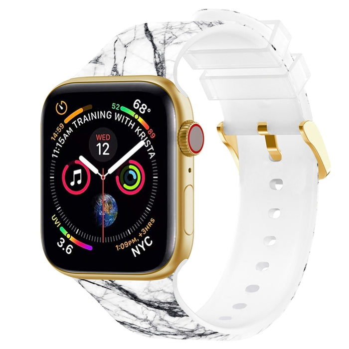 Banda de reloj de impresión en color con hebilla cuadrada para Apple Watch Series