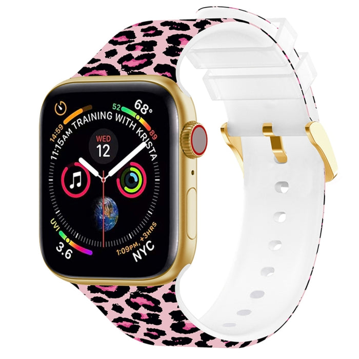Banda de reloj de impresión en color con hebilla cuadrada para Apple Watch Series