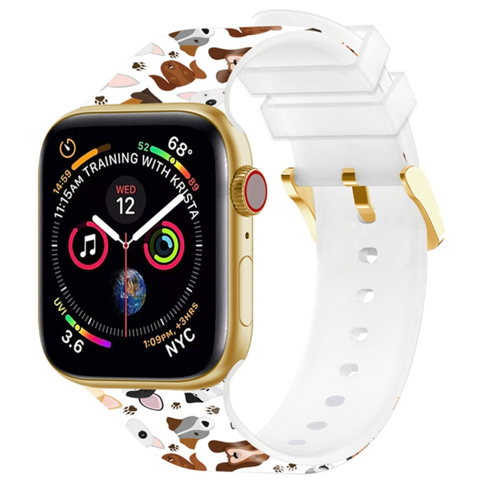 Banda de reloj de impresión en color con hebilla cuadrada para Apple Watch Series