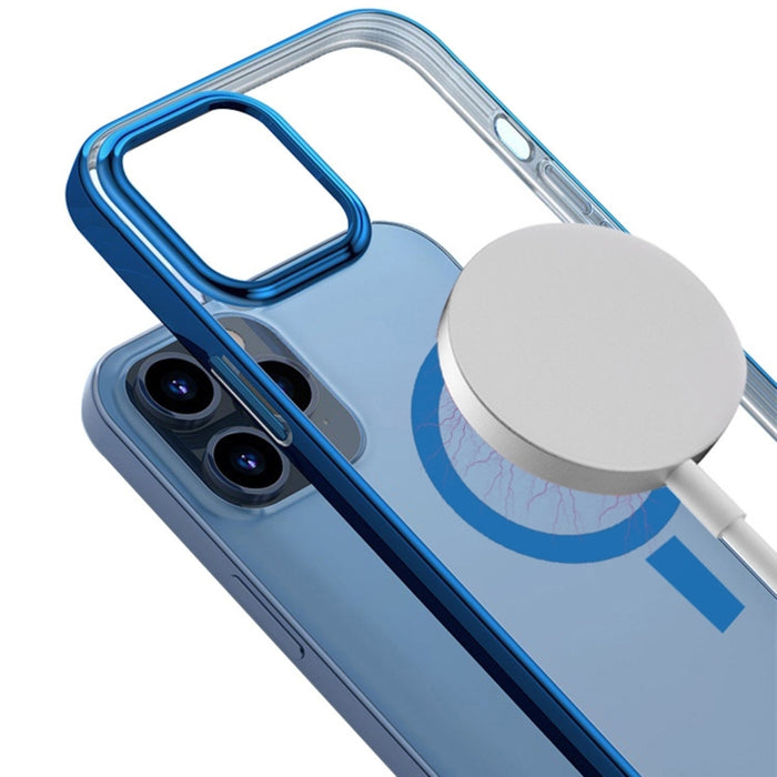Estuche protector transparente para teléfono Magsafe Magnetic PC Galvanoplastia